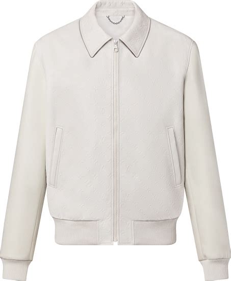 louis vuitton white leather jacket|louis vuitton monogram leather jacket.